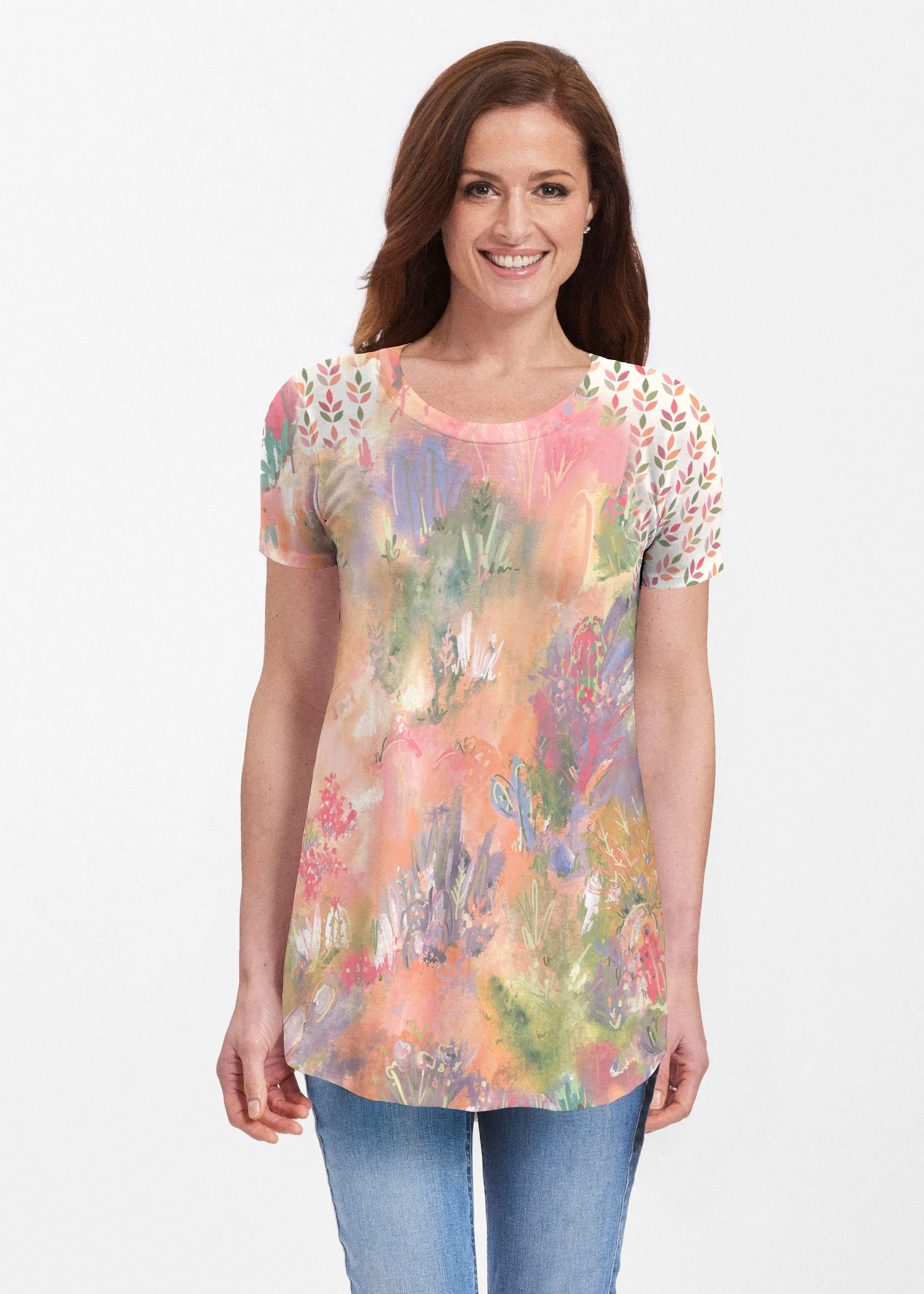 Warm Desert Vibes (17248) ~ Short Sleeve Butterknit tunic
