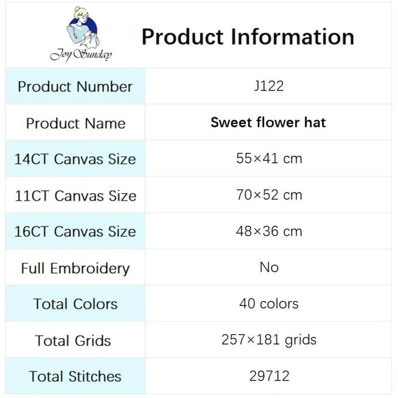 Warm Flower Hat Cross Stitch