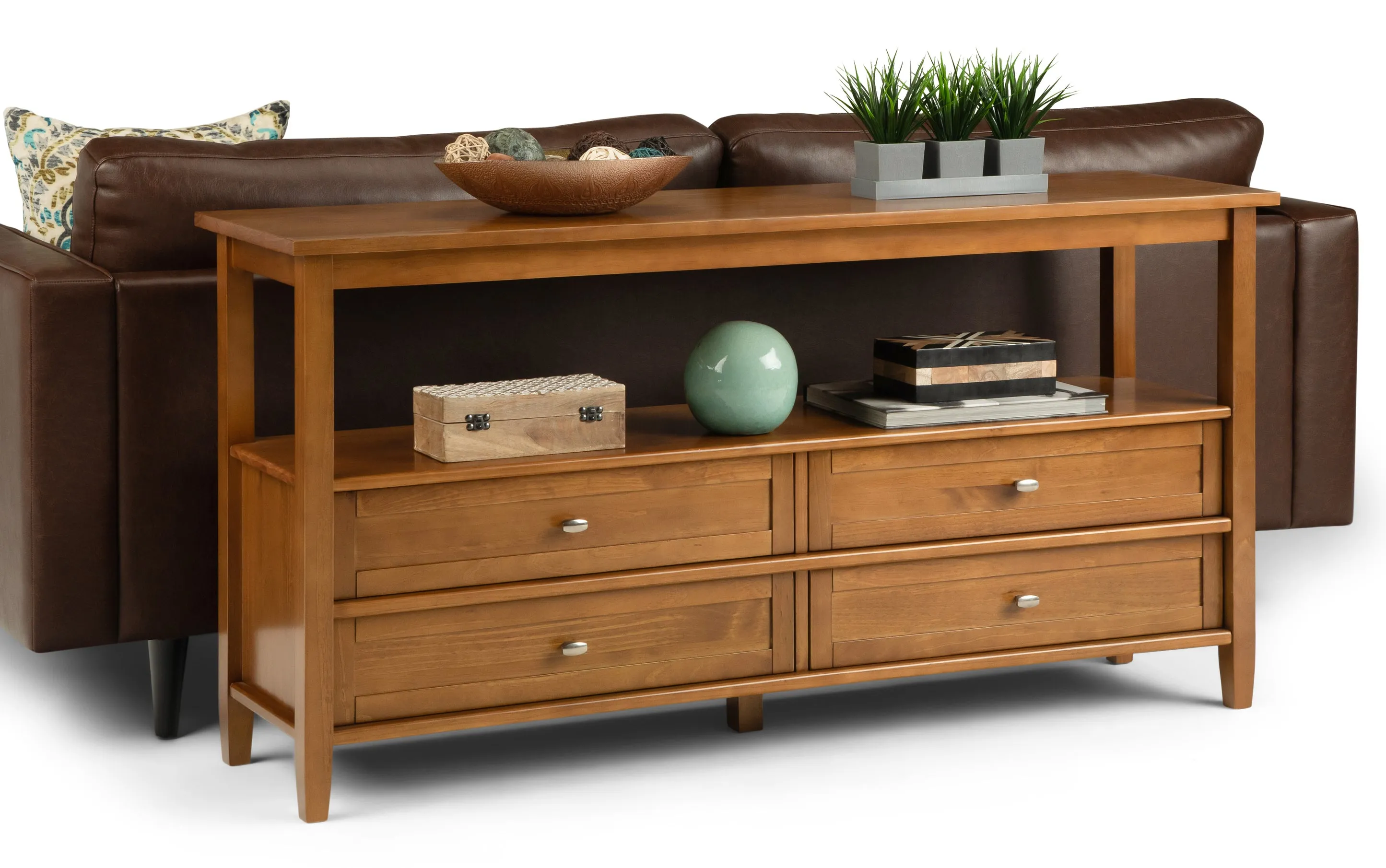 Warm Shaker Wide Console Table
