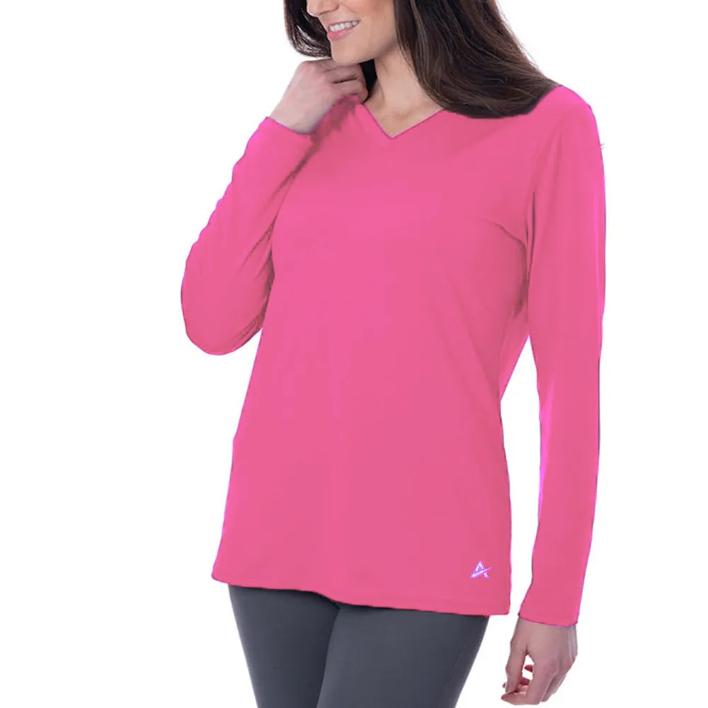 Women's Cooling V-Neck Long Sleeve T-Shirt