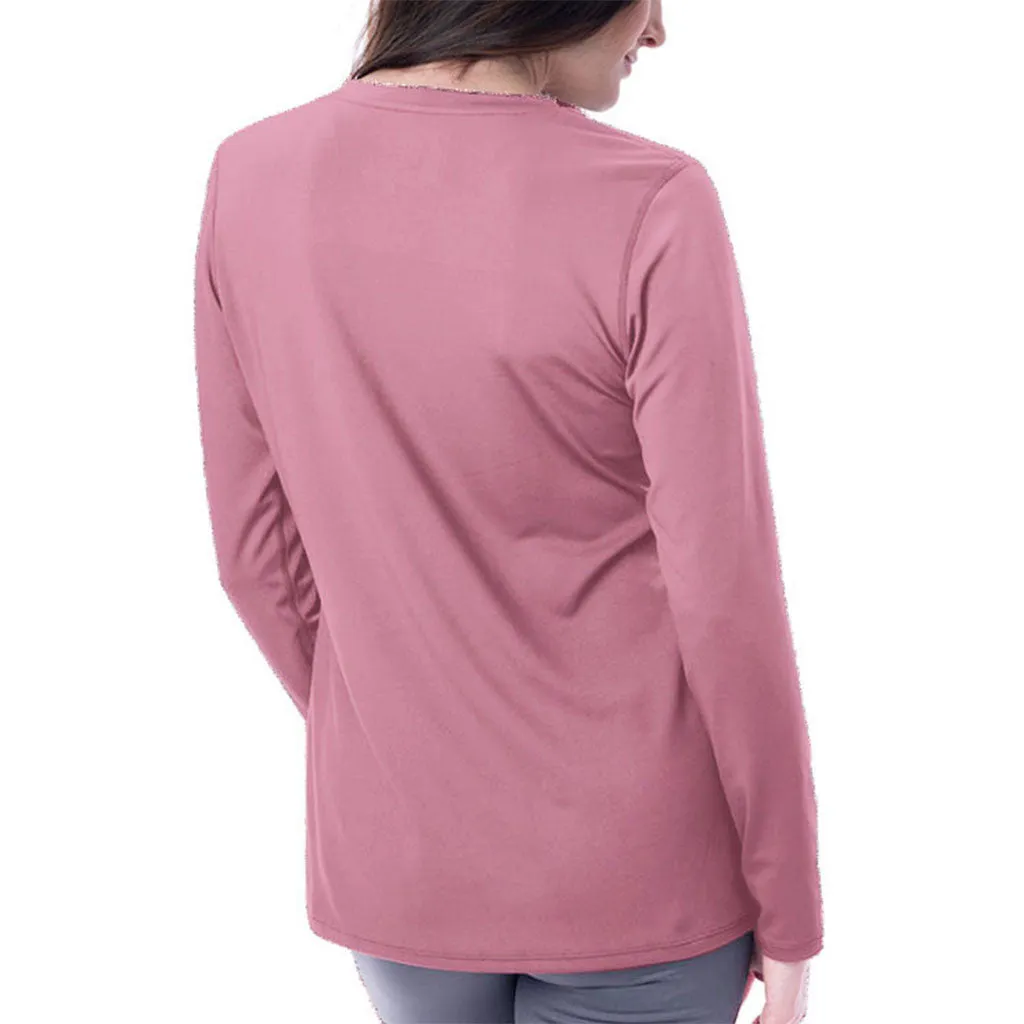 Women's Cooling V-Neck Long Sleeve T-Shirt
