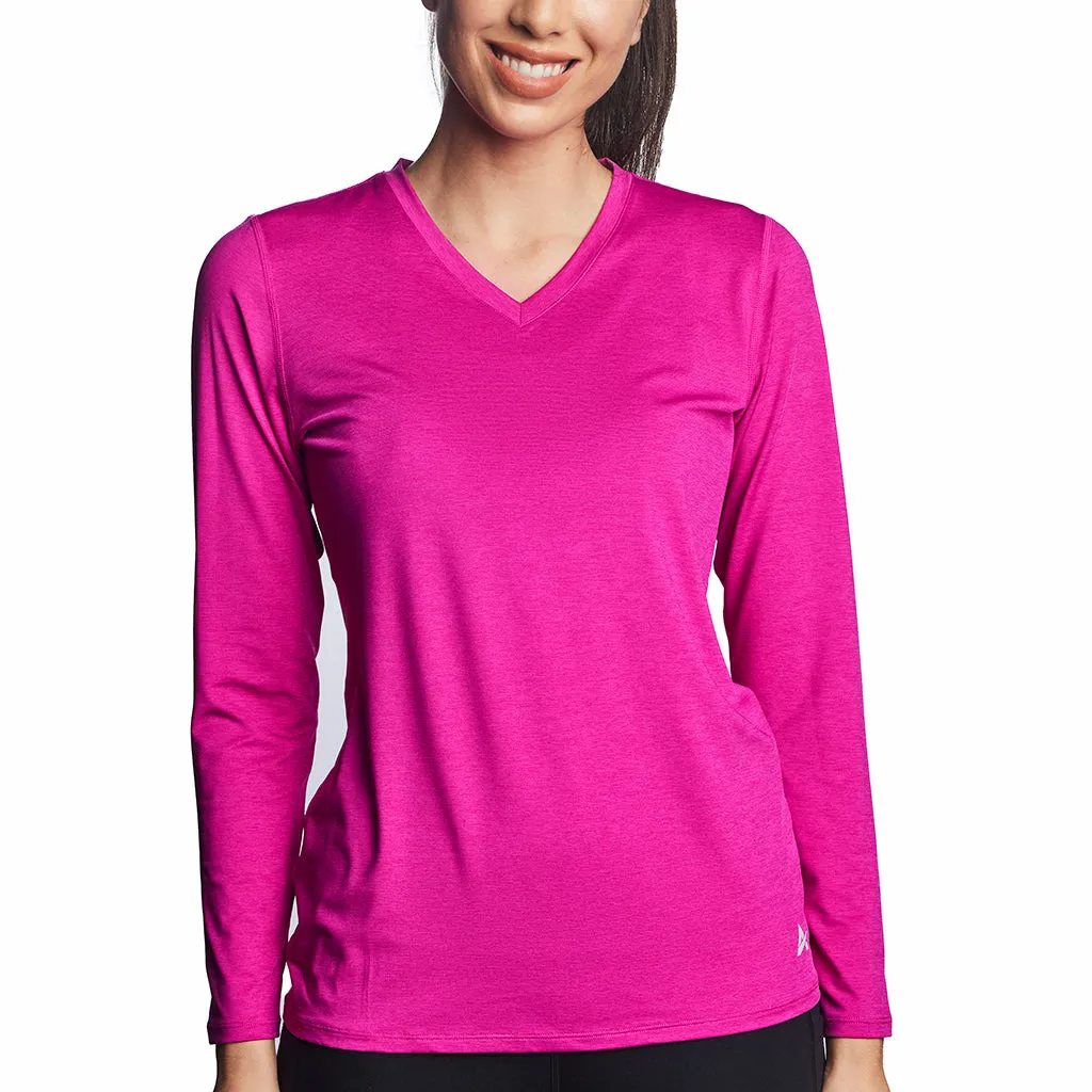 Women's Cooling V-Neck Long Sleeve T-Shirt