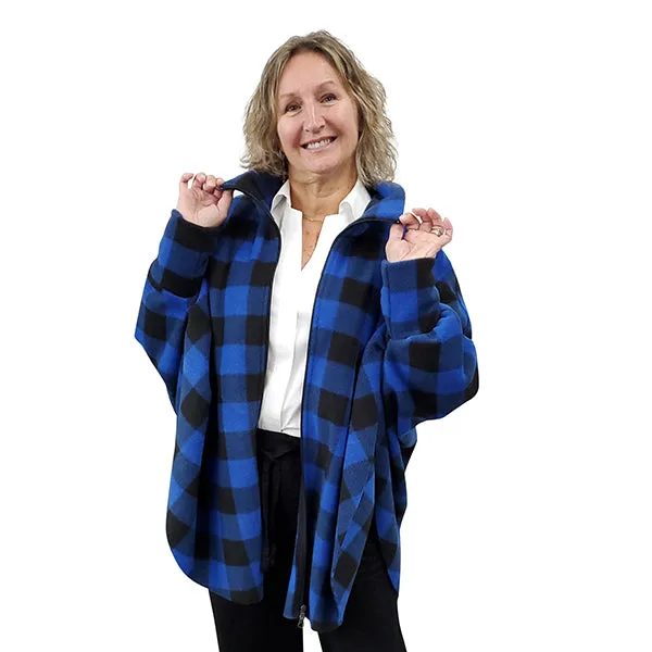 WOMEN'S FULL ZIP SWANCHO BUFFALO CHECK BLUE