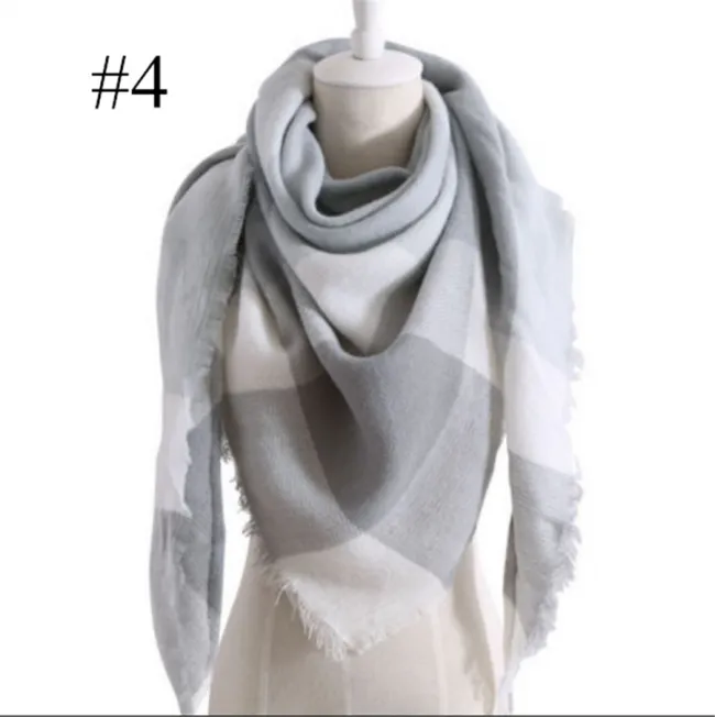 Womens Warm Check Neck Scarf Shawl