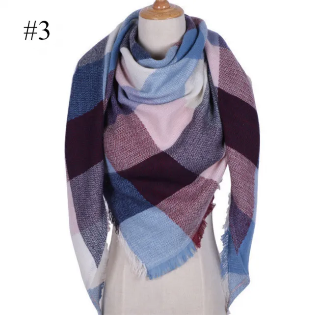 Womens Warm Check Neck Scarf Shawl