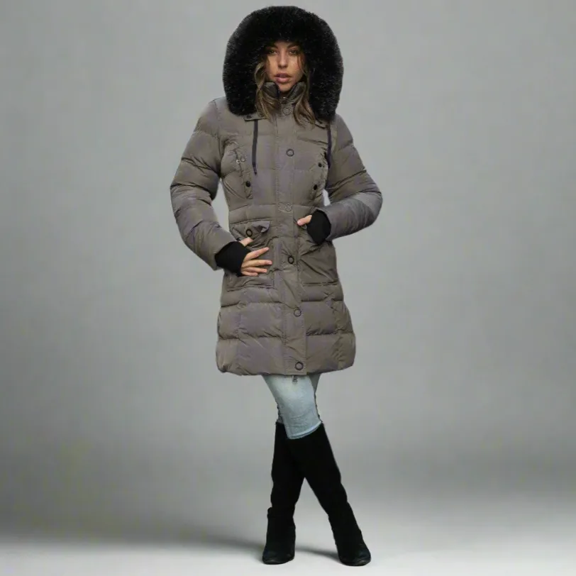 Women's Winter Coat Warm Heavyweight Puffer Coat by ELORA