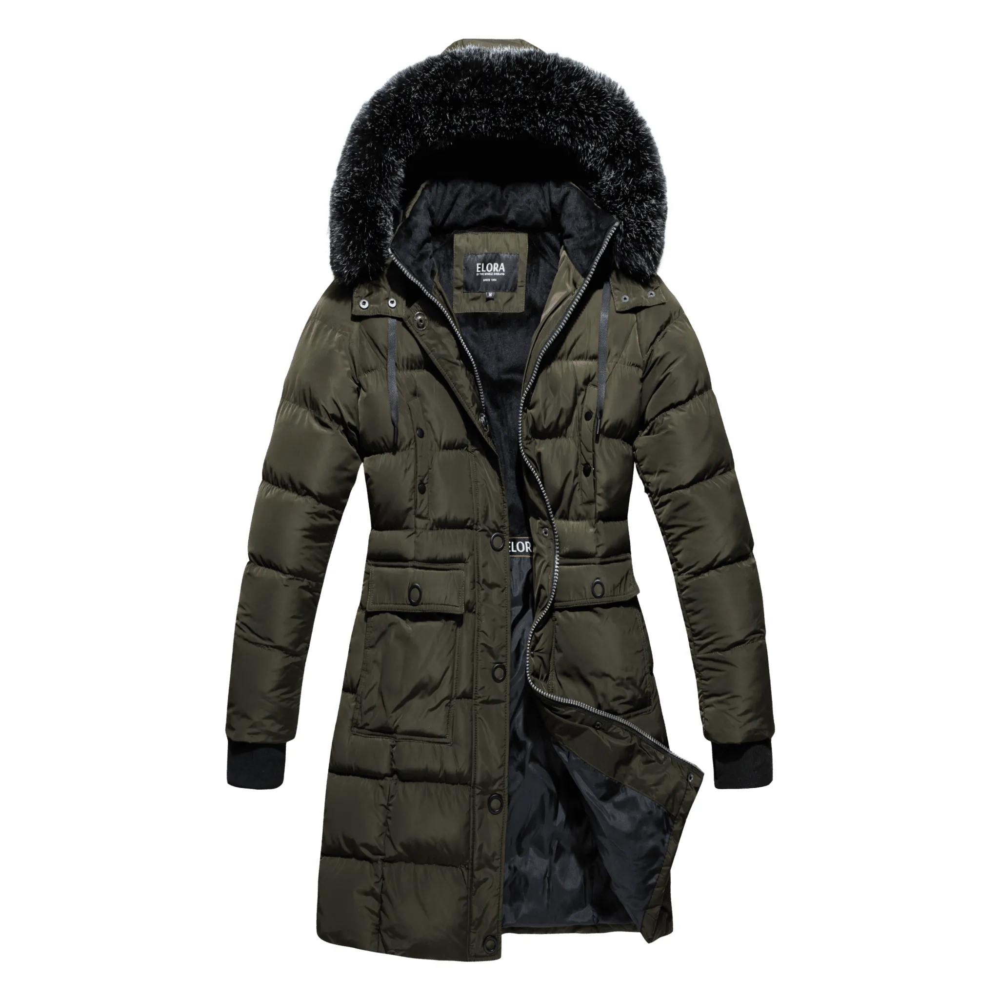 Women's Winter Coat Warm Heavyweight Puffer Coat by ELORA