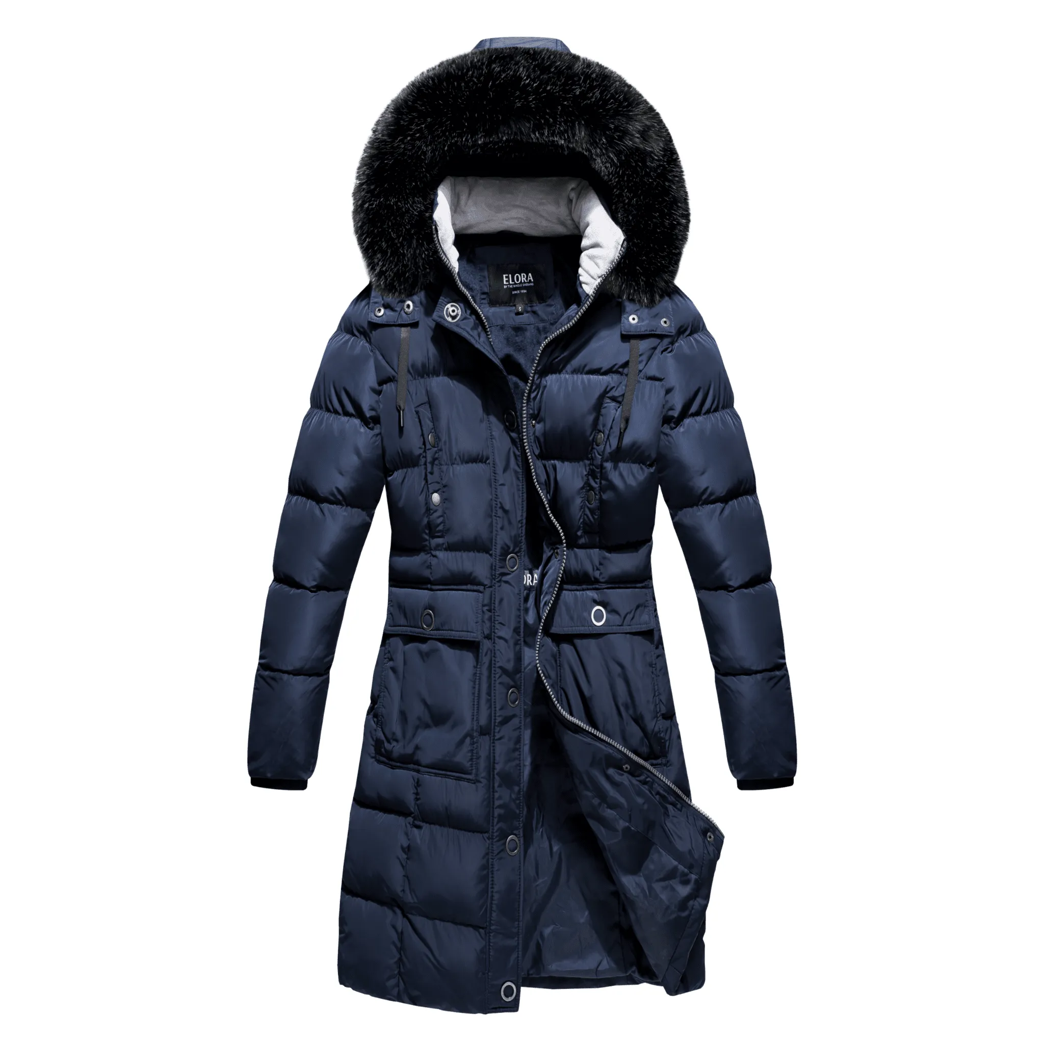 Women's Winter Coat Warm Heavyweight Puffer Coat by ELORA