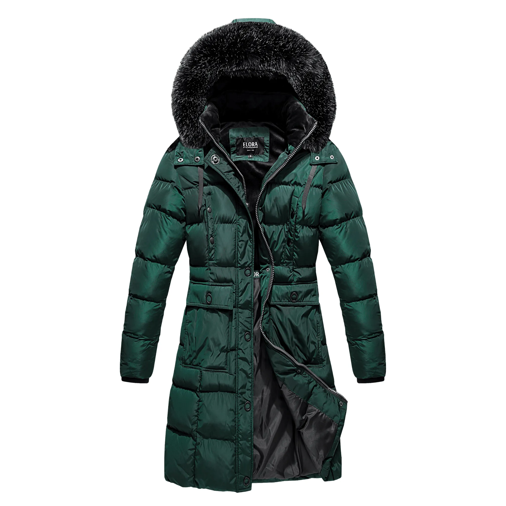 Women's Winter Coat Warm Heavyweight Puffer Coat by ELORA