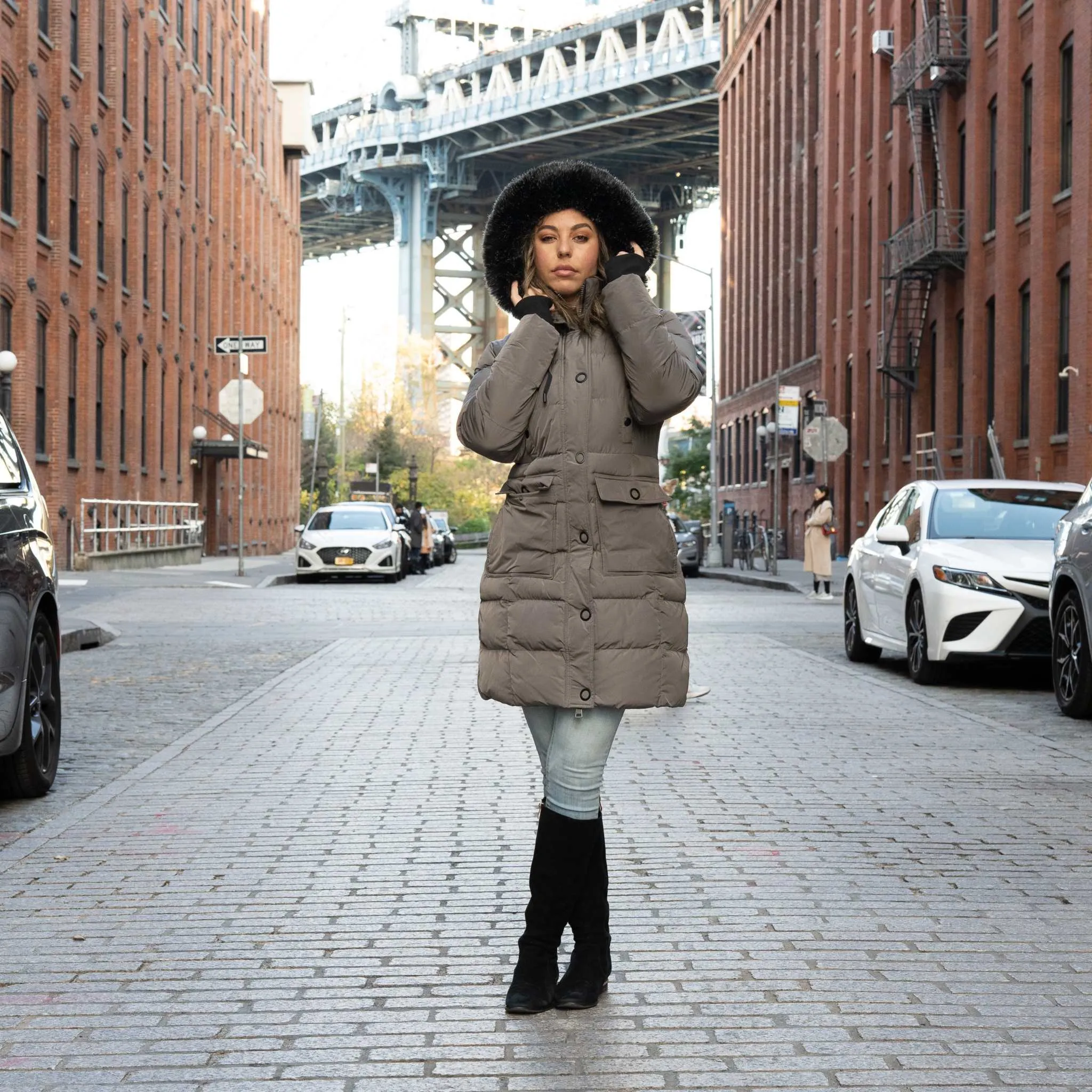 Women's Winter Coat Warm Heavyweight Puffer Coat by ELORA