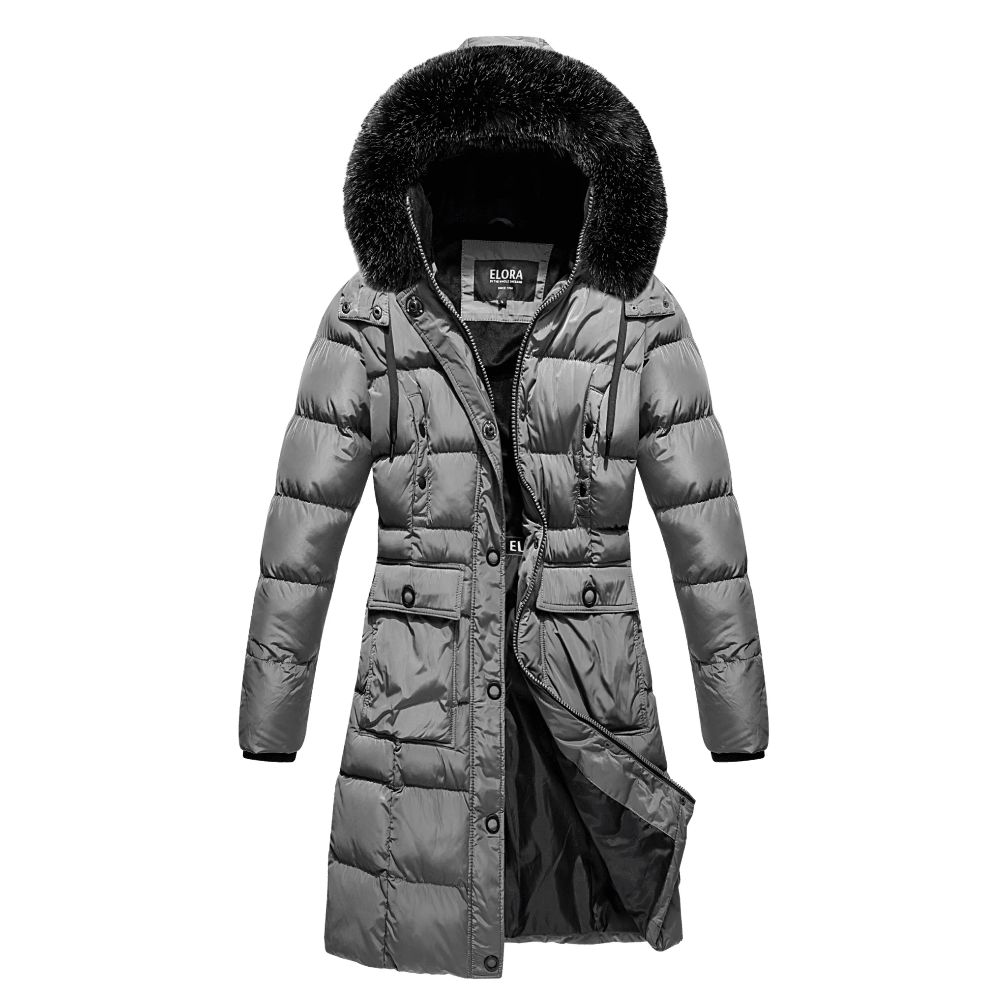 Women's Winter Coat Warm Heavyweight Puffer Coat by ELORA
