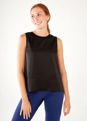 Zoe Top Black Satin
